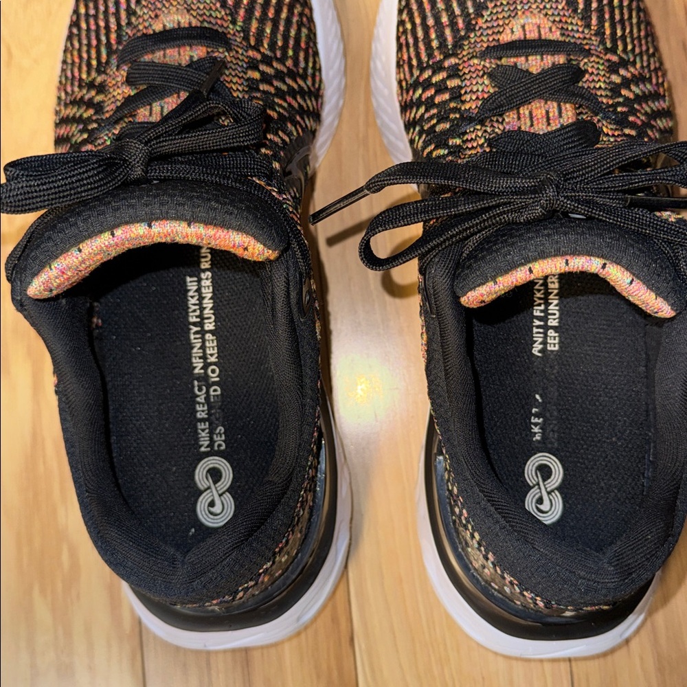 Nike React Infinity Run Flyknit 3 | Black Multi | Women’s Running Sneakers - Picture 6 of 11